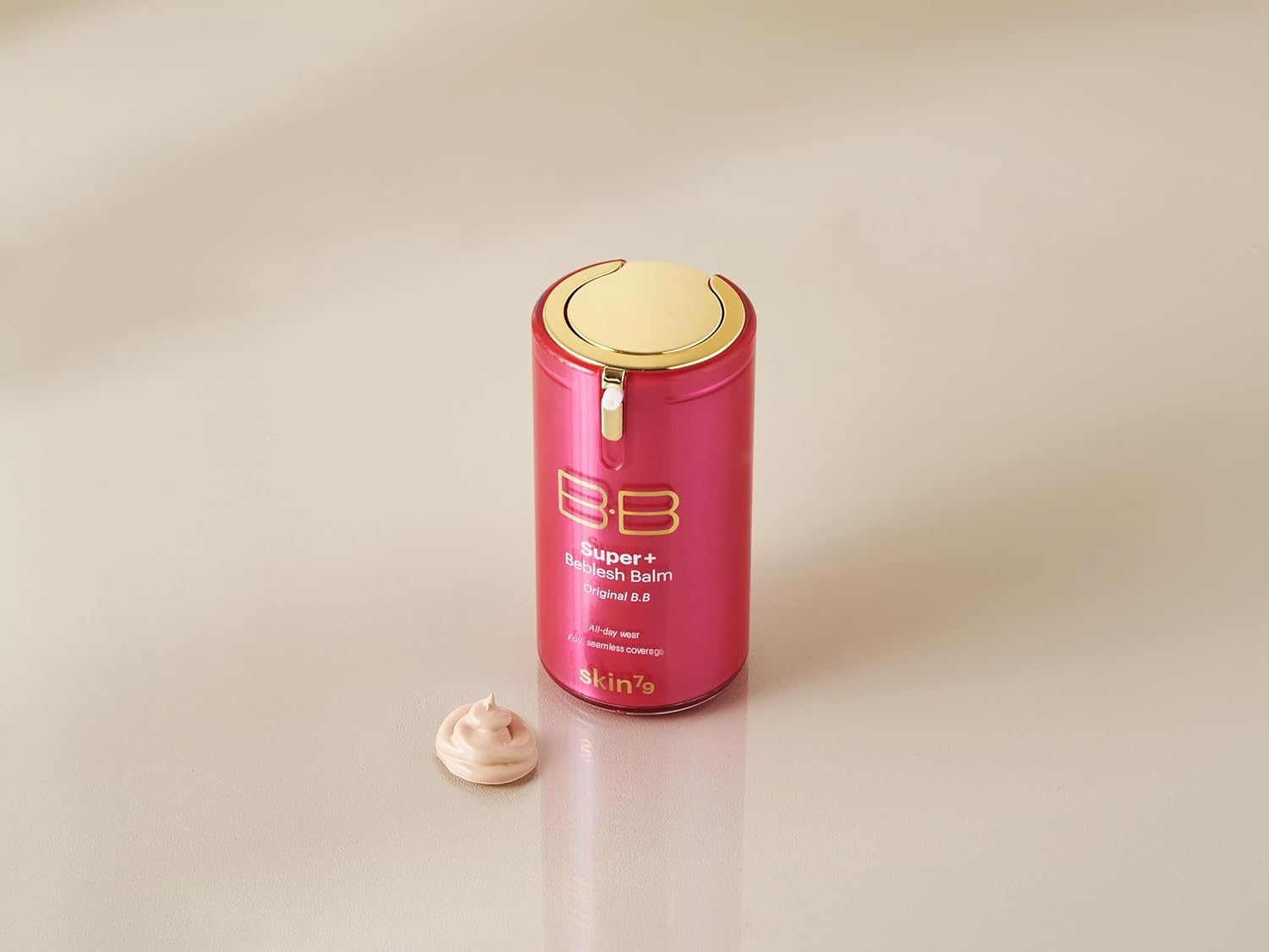 SKIN79 Super Plus Beblesh Balm Pink BB 40g All Day Lasting BB Cream - Made In Korea Radiant Base Foundation Makeup Blemish Cover Tinted Moisturizer Pink 21 color