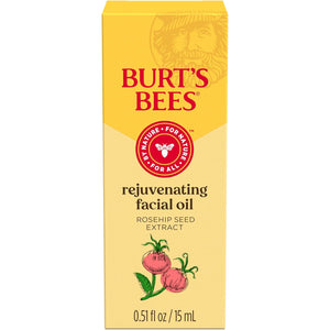 Burt's Bees Gua Sha Face Oil With Rosehip Seed Extract, Reduces Appearance of Fine Lines and Wrinkles, Use with Ice Roller & Facial Tools, Natural Origin Skin Care, 0.51 fl. oz.