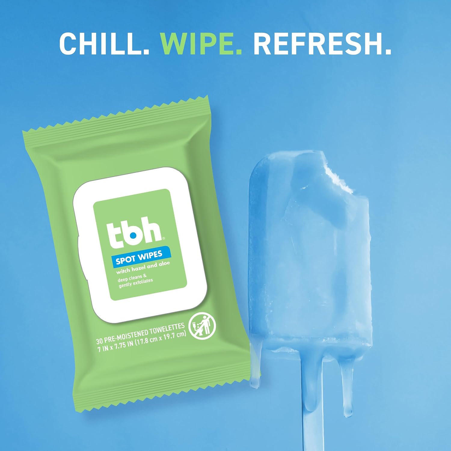 TBH Kids Spot Foam Face Cleansing Wipes – Gentle Daily Skincare for Preteens & Teens with Oily, Dry & Sensitive Skin – Salicylic Acid & Witch Hazel – Paraben-Free & Dermatologist-Approved