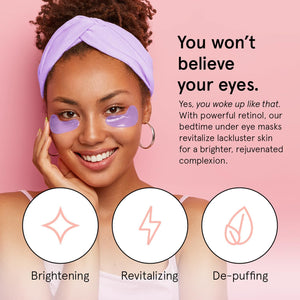 grace & stella Under Eye Patches for Puffy Eyes and Dark Circles (Retinol, 24 Pairs) Restoring Gel Under Eye Masks with Hyaluronic Acid - Vegan Cruelty-Free Skincare Birthday Gifts for Women
