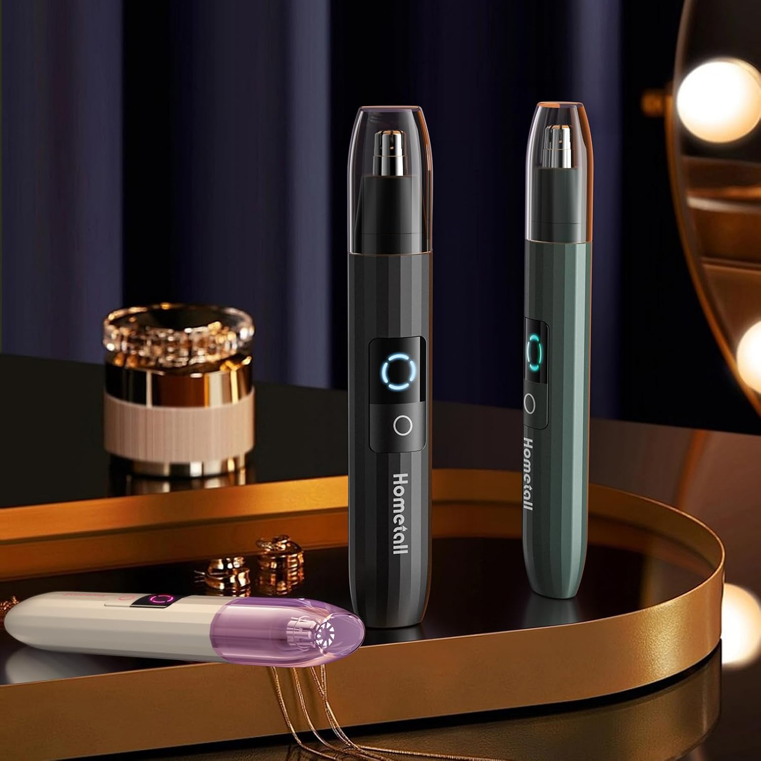 Rechargeable Nose Hair Trimmer for Men Women, Professional Painless Ear Eyebrow & Facial Hair Trimmer - 10,000 RPM Powerful Motor with Dual-Edge Blades, Wet/Dry, Easy to Clean