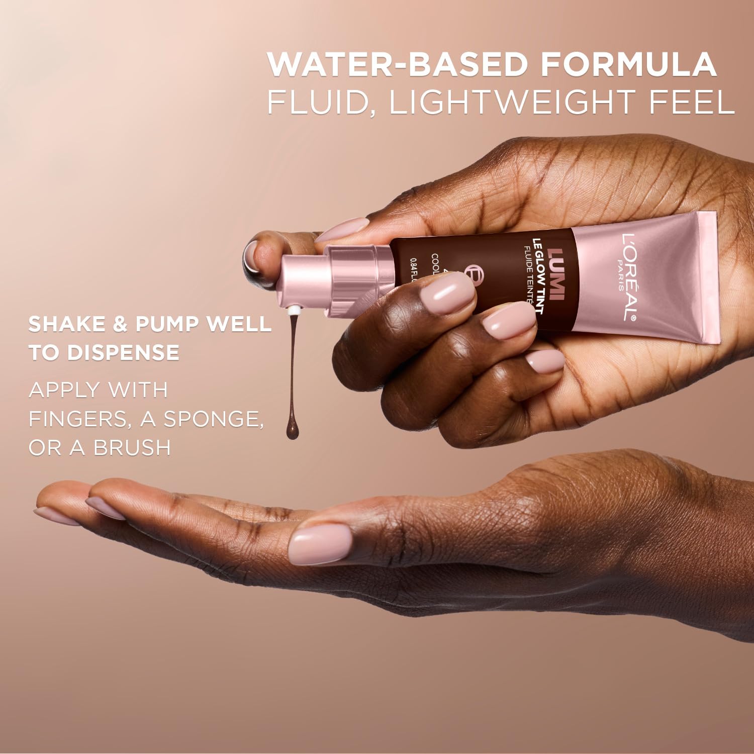 L'Oreal Paris Lumi Le Glow Skin Tint, Lightweight Water-Based Tinted Serum with Foundation-Like Coverage, Glow Illuminator, Neutral 400, 0.85 Fl Oz