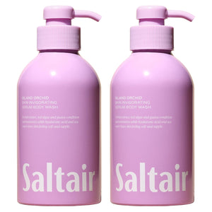 Saltair Body Wash, Signature Scents 2-Pack. Moisturizing Body Cleanser with Monoi Oil and Cupuacu Butter. Luxury Shower Gel for Women and Men. Vegan, Cruelty-Free, Paraben-Free. 2x 17oz Pump Bottles