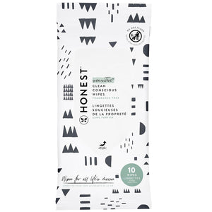The Honest Company Clean Conscious Multi-Use Wipes | Hypoallergenic + Unscented for Sensitive Skin | Over 99% Water, Compostable, Plant Based, Baby Wipes | Geo Mood, 288 Count