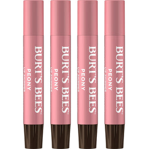 Burt's Bees Shimmer Lip Tint Set, Tinted Lip Balm Stick, Moisturizing for All Day Hydration with Natural Origin Glowy Pigmented Finish & Buildable Color, Fig (4-Pack)