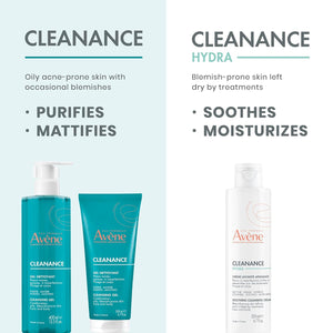 Avène Cleanance Cleansing Gel Soap Free Cleanser for Acne Prone, Oily, Face & Body, Alcohol-Free