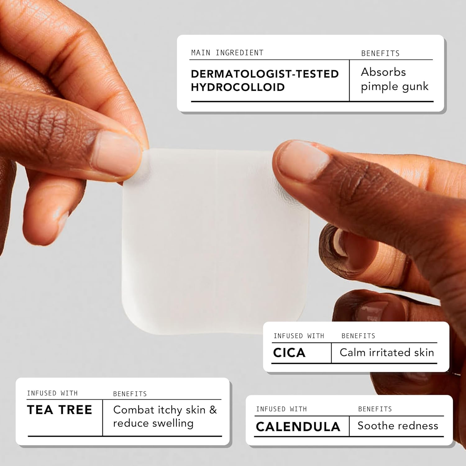 AVARELLE Acne Patches XL, FSA HSA Acne Cover Patch Large | Pimple Patches for Face Cheek & Nose (8 Count) | Large Hydrocolloid Acne Treatment with Tea Tree, Calendula, & Cica