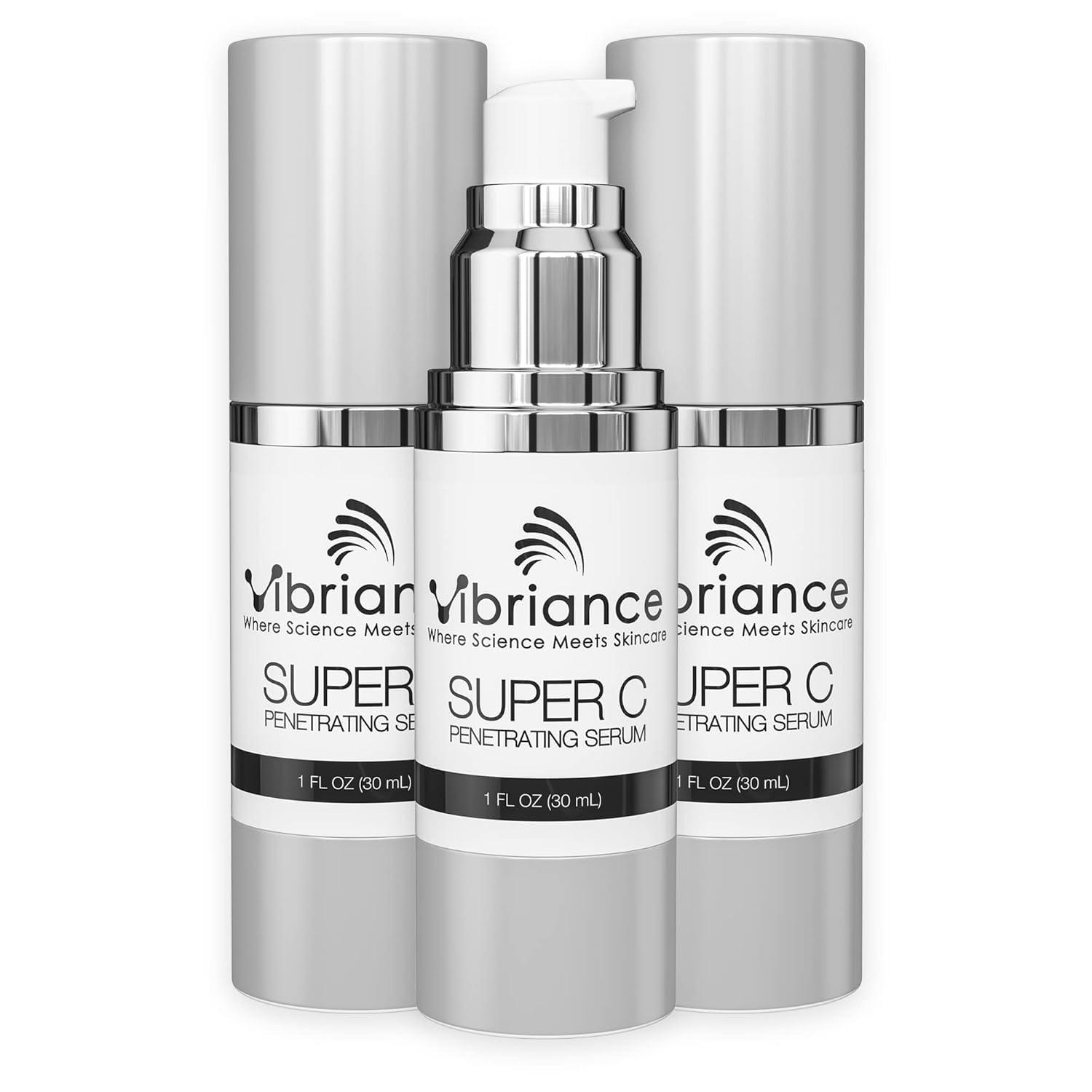 Vibriance Super C Serum for Mature Skin - All-in-One Vitamin Formula Hydrates, Firms, Lifts, Smooths, Targets Age Spots, Wrinkles, 1 fl oz