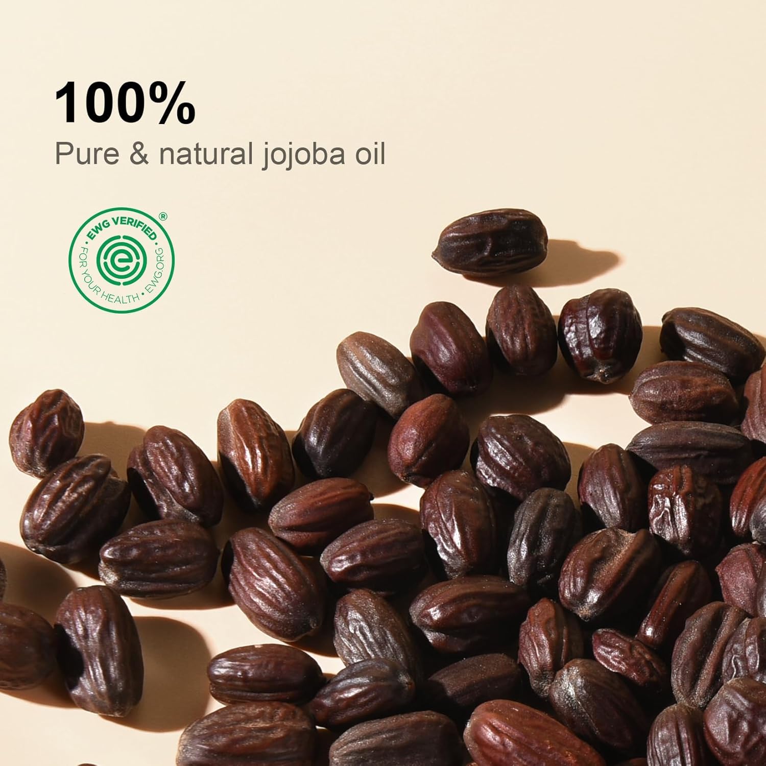 Pure Jojoba Oil EWG Verified 16 fl oz, 100% Natural Jojoba Oil for Hair, Skin & Face, Cold Pressed Unrefined, Deeply Moisturizing Body oil Carrier Oils for Essential Oils Mixing