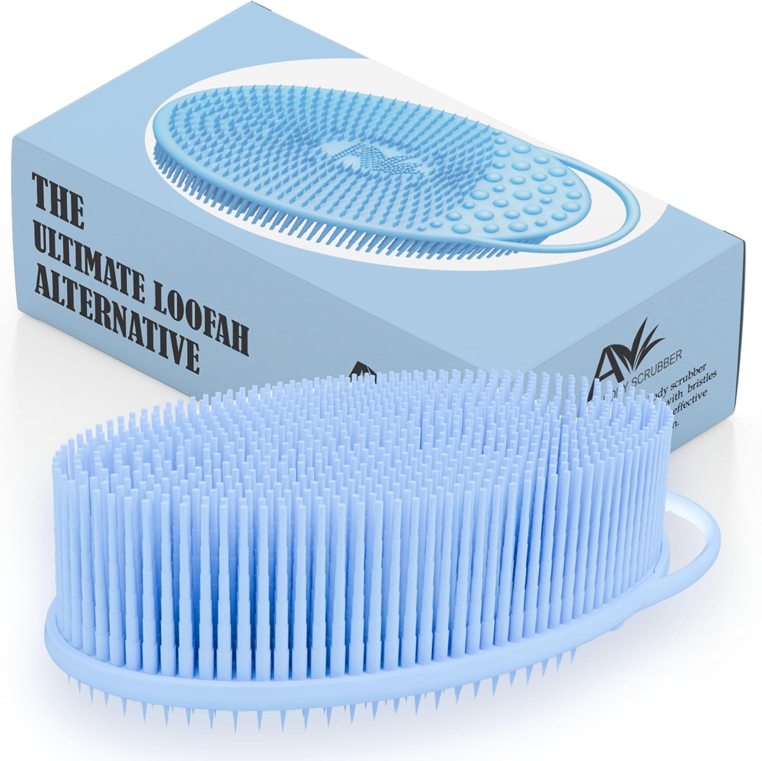 Avilana Silicone Body Scrubber – Dual-Sided Exfoliator for Men & Women, Gentle Loofah Alternative, Easy-to-Clean Silicone Shower Scrubber