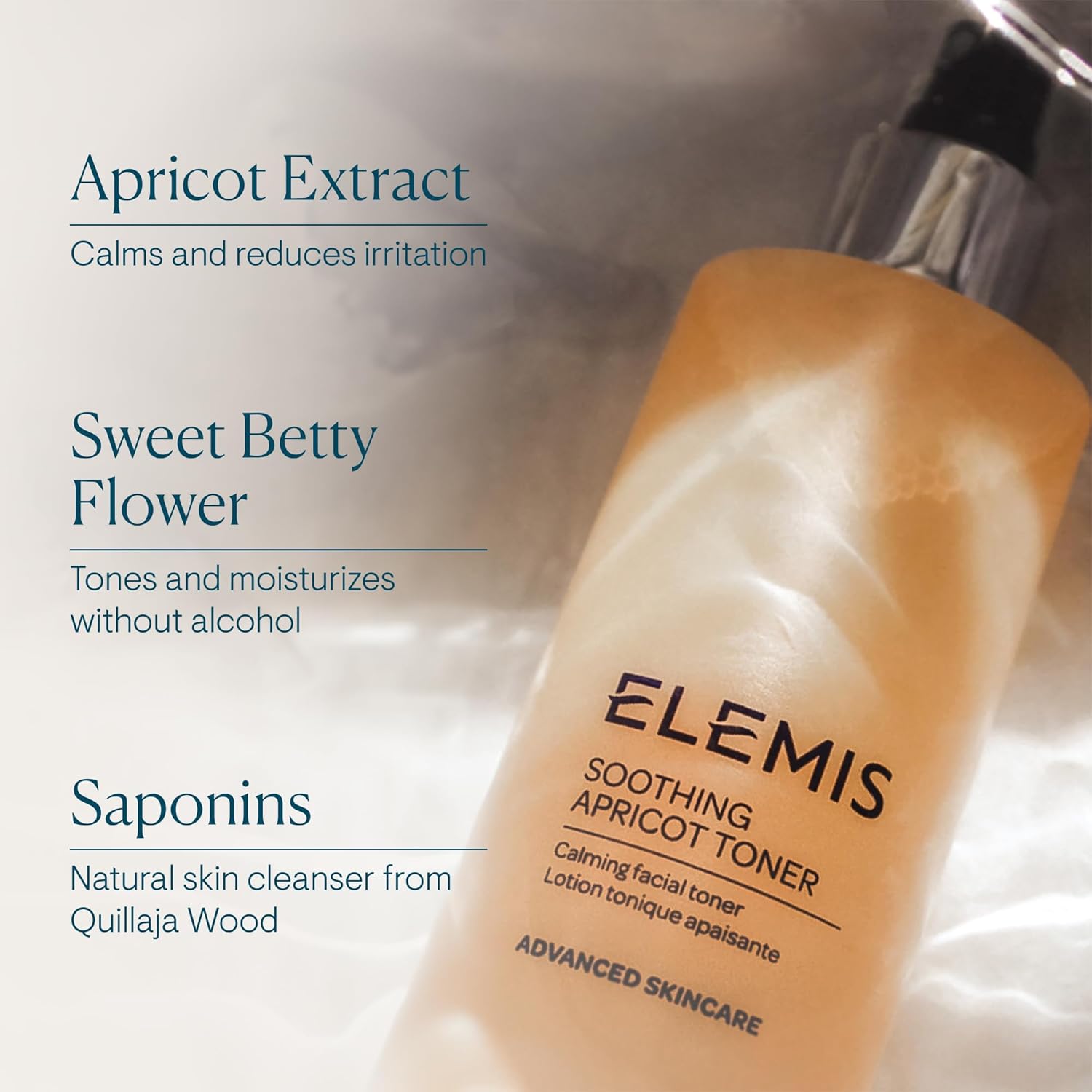 ELEMIS Soothing Apricot Toner, Alcohol-Free Calming Facial Treatment Hydrates, Refreshes, and Balances Skin for a Fresh, Radiant Complexion, Color, 200 ml, 6.7 Fl Oz