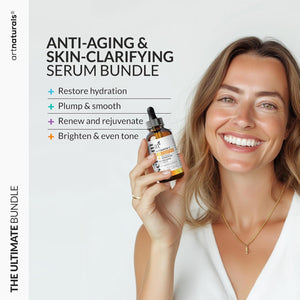 Vitamin C Serum Skin Care 4-Piece Set: Includes Retinol, Hyaluronic Acid & Niacinamide – Anti-Aging, Skin Brightening, Hydrating, Wrinkle Reduction, Dark Spot Corrector – 3-Month Supply – artnaturals