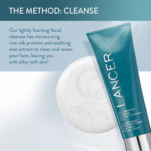 Lancer Skincare The Method: Cleanse Face Cleanser, Daily Face Wash with Salicylic Acid, Sensitive or Dehydrated Skin, 4.05 Fluid Ounces