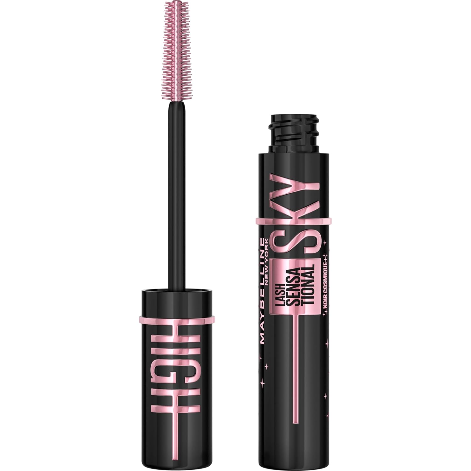 Maybelline Lash Sensational Sky High Washable Mascara Makeup, Volumizing, Lengthening, Defining, Curling, Multiplying, Buildable Formula, Very Black, 1 Count