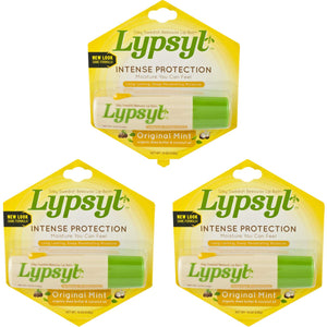 Lypsyl Intense Protection Original Mint, Lip Balm 0.10 oz (Pack of 3)
