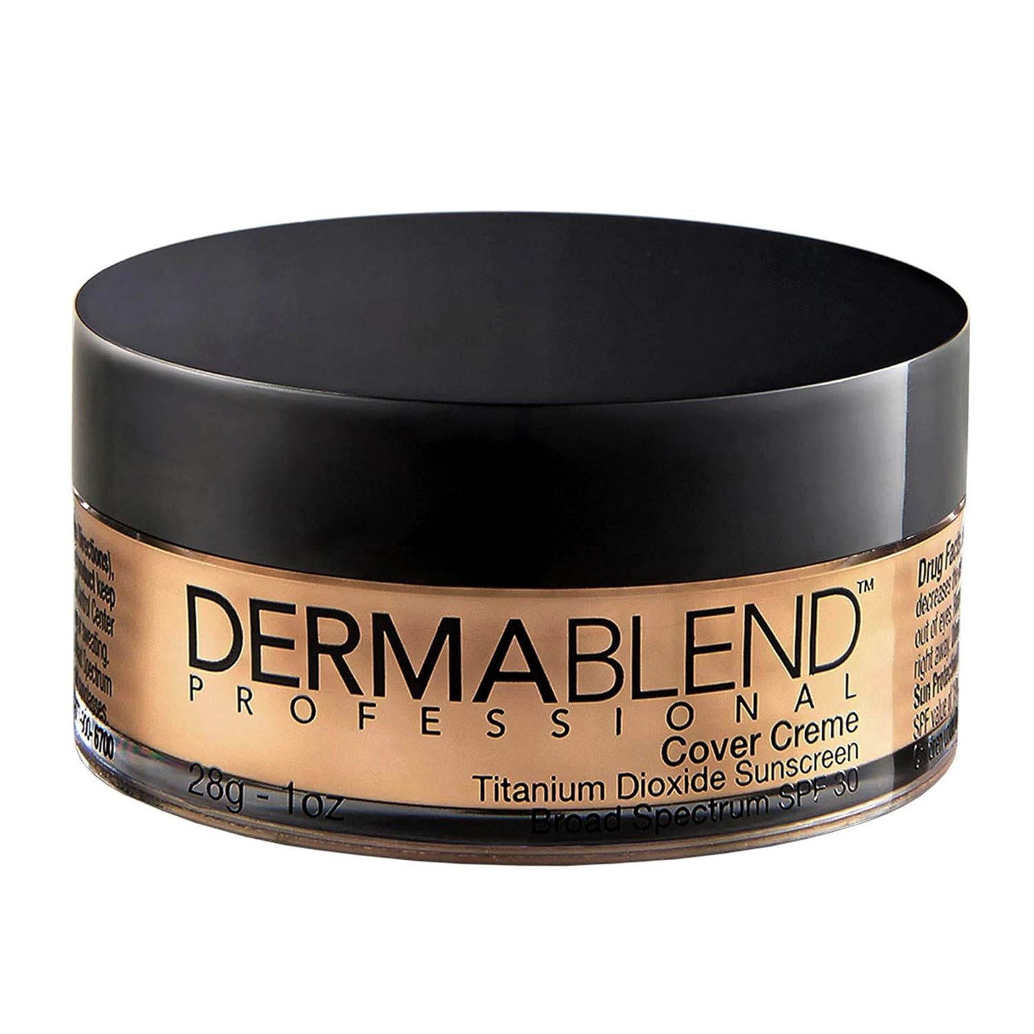 Dermablend Cover Crème Full Coverage Foundation Makeup, Hydrating Cream Concealer for Dark Circles and Blemishes, Maximum Coverage with Mineral Sunscreen SPF 30, 1 OZ