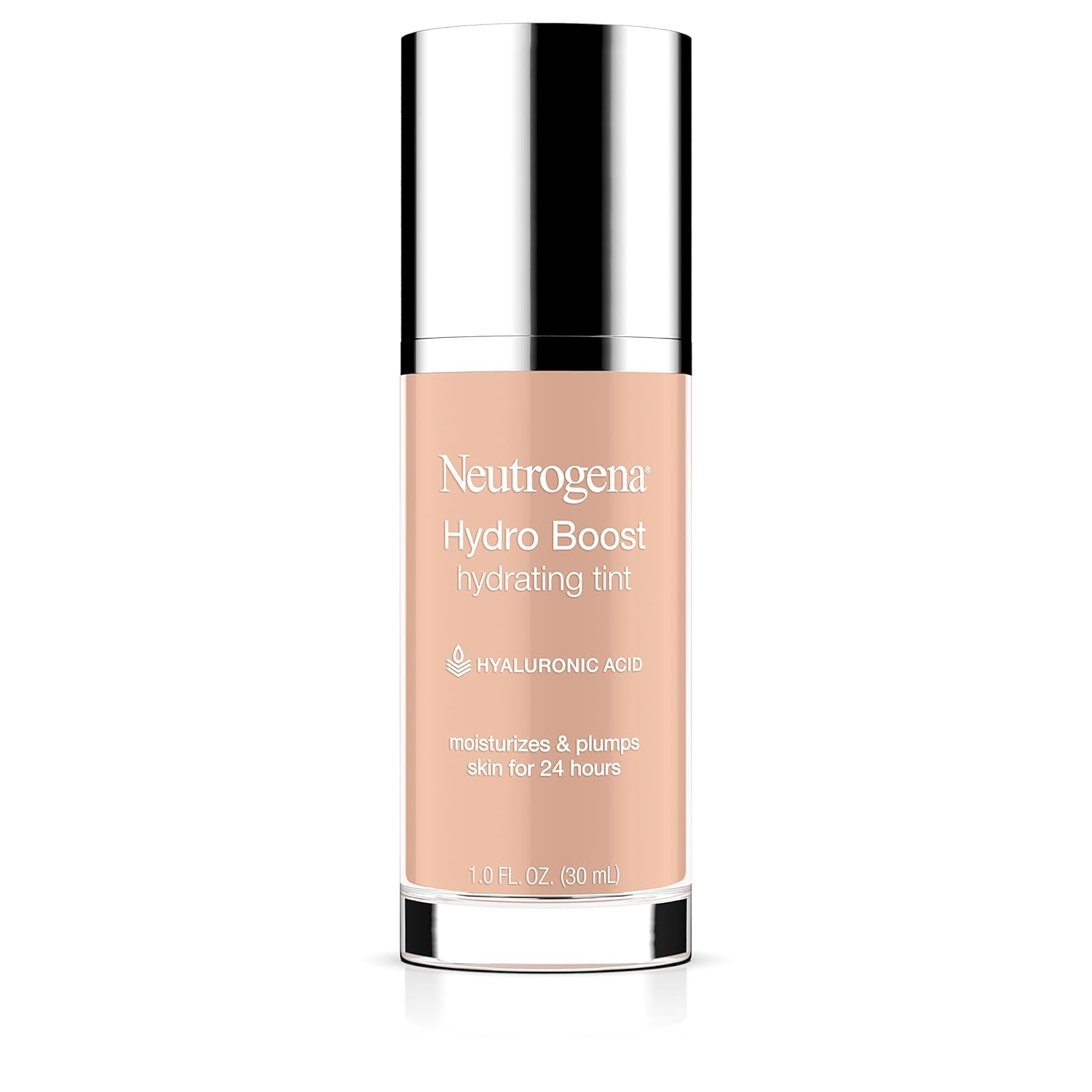 Neutrogena Hydro Boost Hydrating Tint with Hyaluronic Acid, Lightweight Water Gel Formula, Moisturizing, Oil-Free & Non-Comedogenic Liquid Foundation Makeup, 60 Natural Beige 1.0 fl. oz
