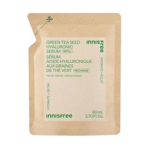 innisfree Green Tea Seed Hyaluronic Serum with Panthenol and Niacinamide, Korean Face Serum for Hydration and Glow