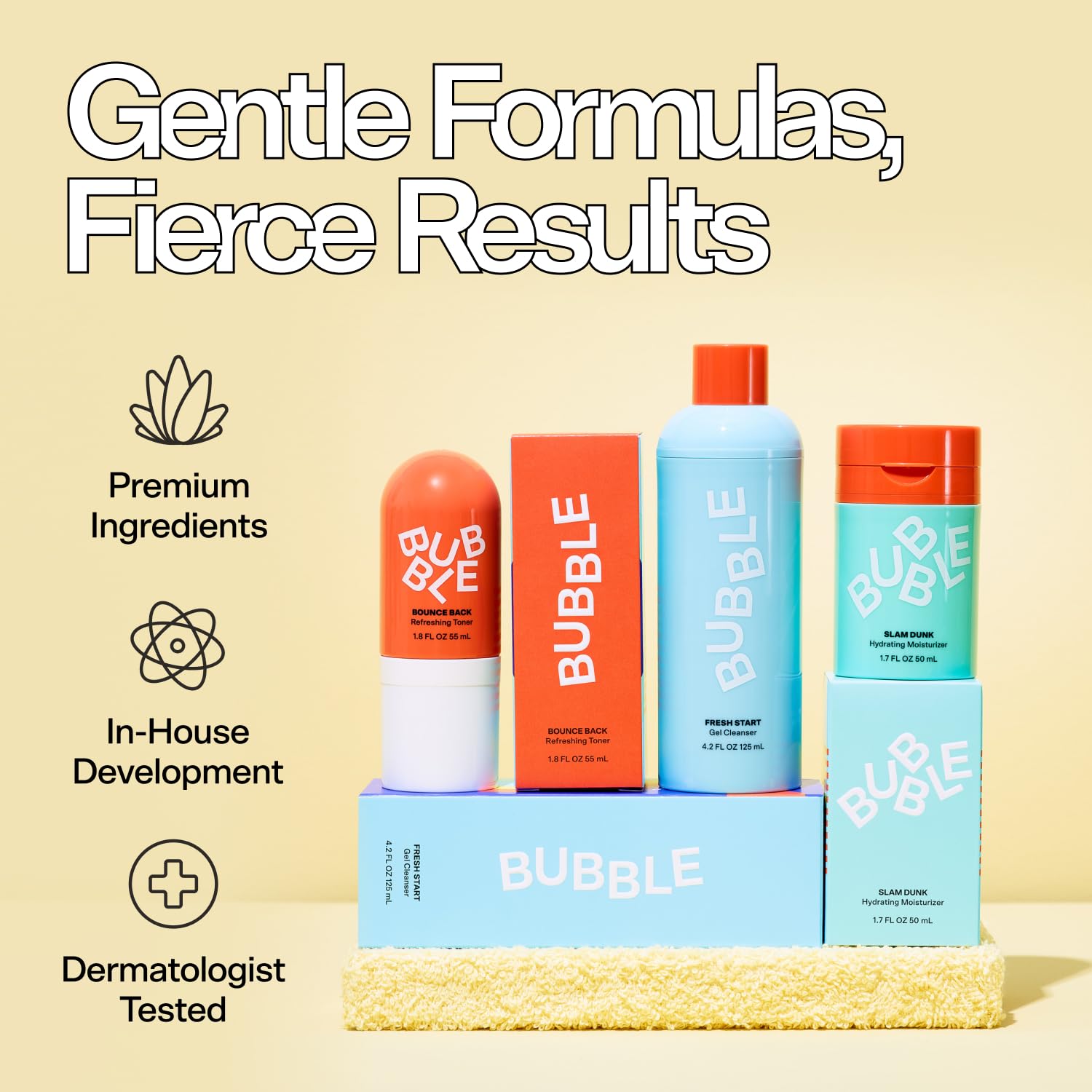 Bubble Skincare Bounce Back Balancing Facial Toner Mist - Hydrating Toner Spray + Pore Minimizer Made with Sea Water and Niacinamide to Help Improve Texture & Radiance (55ml)