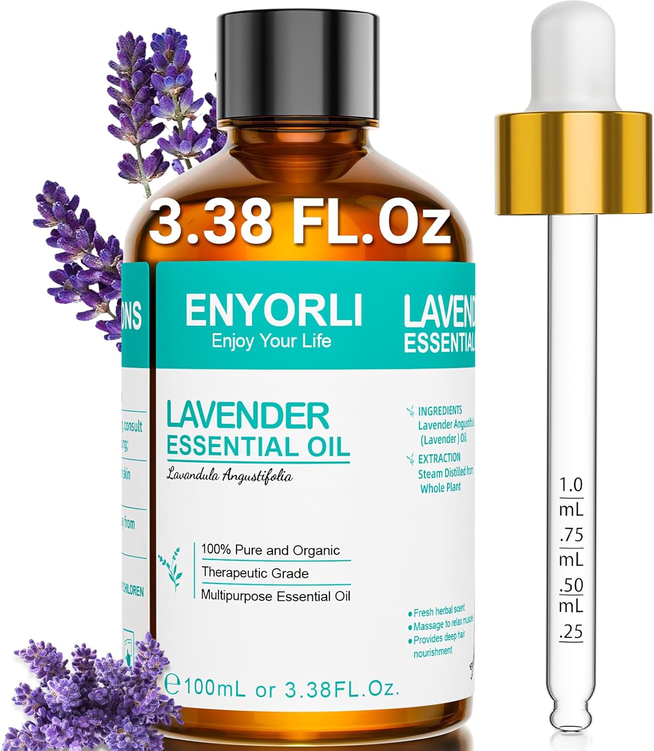 Rosemary Oil 3.38 fl oz Rosemary Essential Oil 100% Pure Undiluted for Hair, Scalp, Skin, Diffusers, Aromatherapy, Massage, Soap and Candle Making