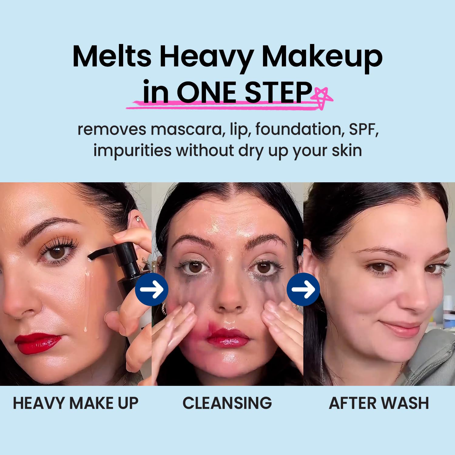 coxir ULTRA HYALURONIC CLEANSING OIL l Gentle Korean Facial Cleanser, Blackhead, Makeup Removal with Hyaluronic Acid, Plant-based oils, No Mineral Oil [5.07 Fl.oz(pack of 1)]