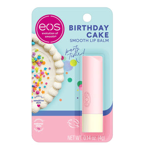 eos Natural Shea Lip Balm- Birthday Cake, All-Day Moisture Lip Care Products, 0.25 oz