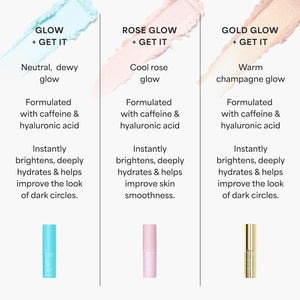 TULA Skin Care Eye Balm Gold Glow - Dark Circle Treatment, Instantly Hydrate and Brighten Undereye Area, Portable and Perfect to Use On-the-go, 0.35 oz.