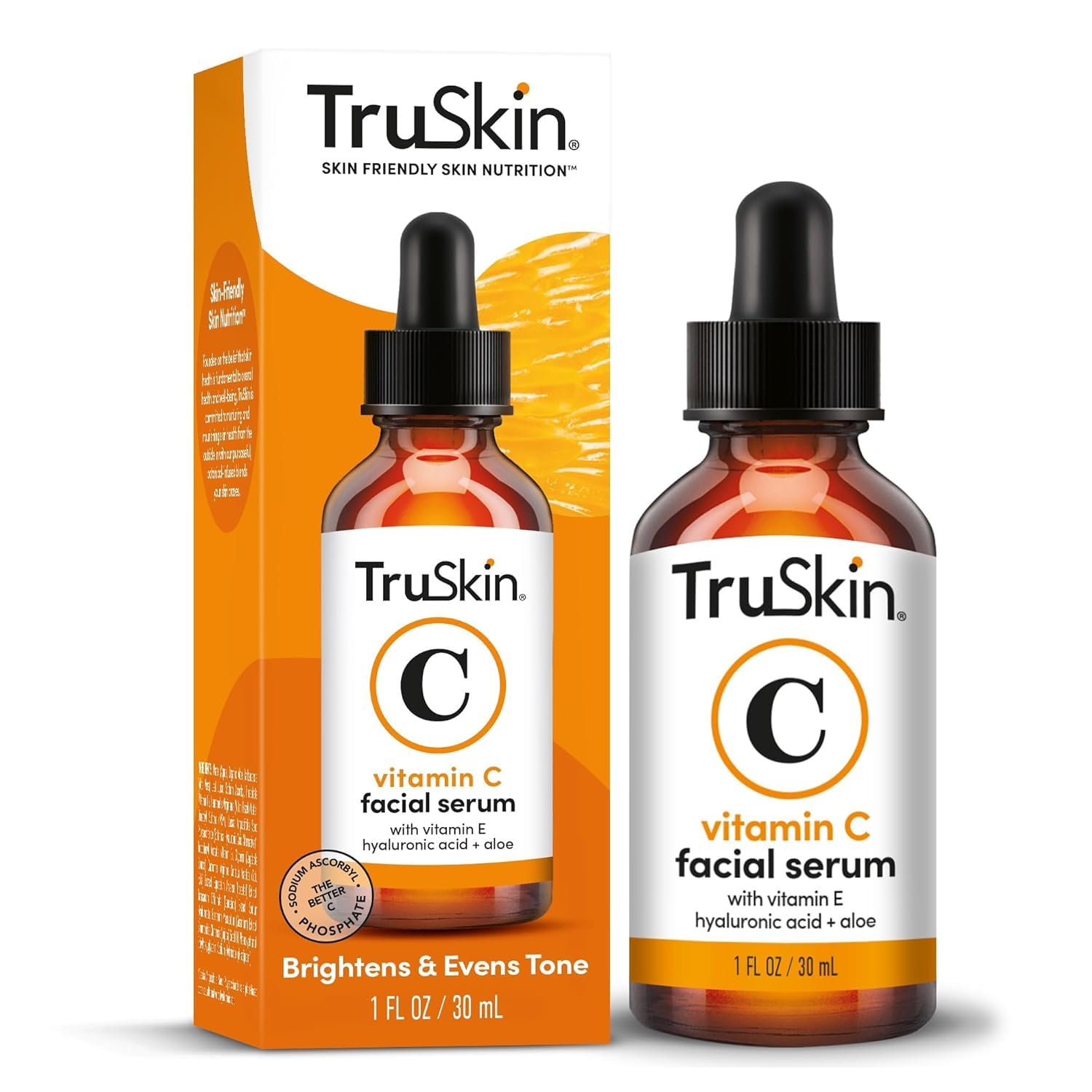 TruSkin Vitamin C Serum For Face – Anti Aging Formula with Vitamin C, Hyaluronic Acid, Vitamin E – Brightening Serum – Improve Appearance of Dark Spots, Tone, Fine Lines & Wrinkles, 2 Fl Oz