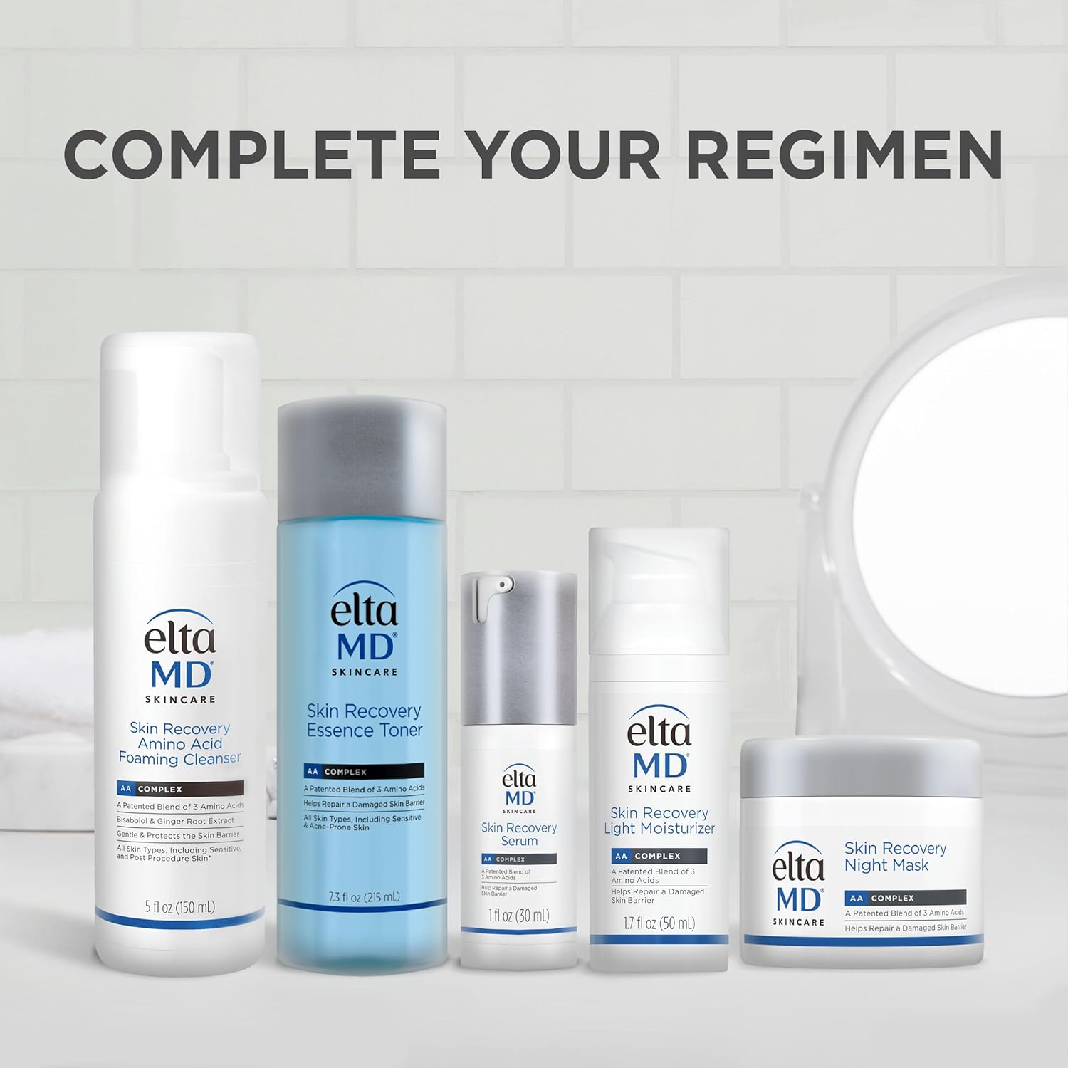 EltaMD Skin Recovery Face Serum, Redness Relief, Facial Serum Visibly Reduces Redness in 24 Hours, For Sensitive Skin, 1.0 oz Pump