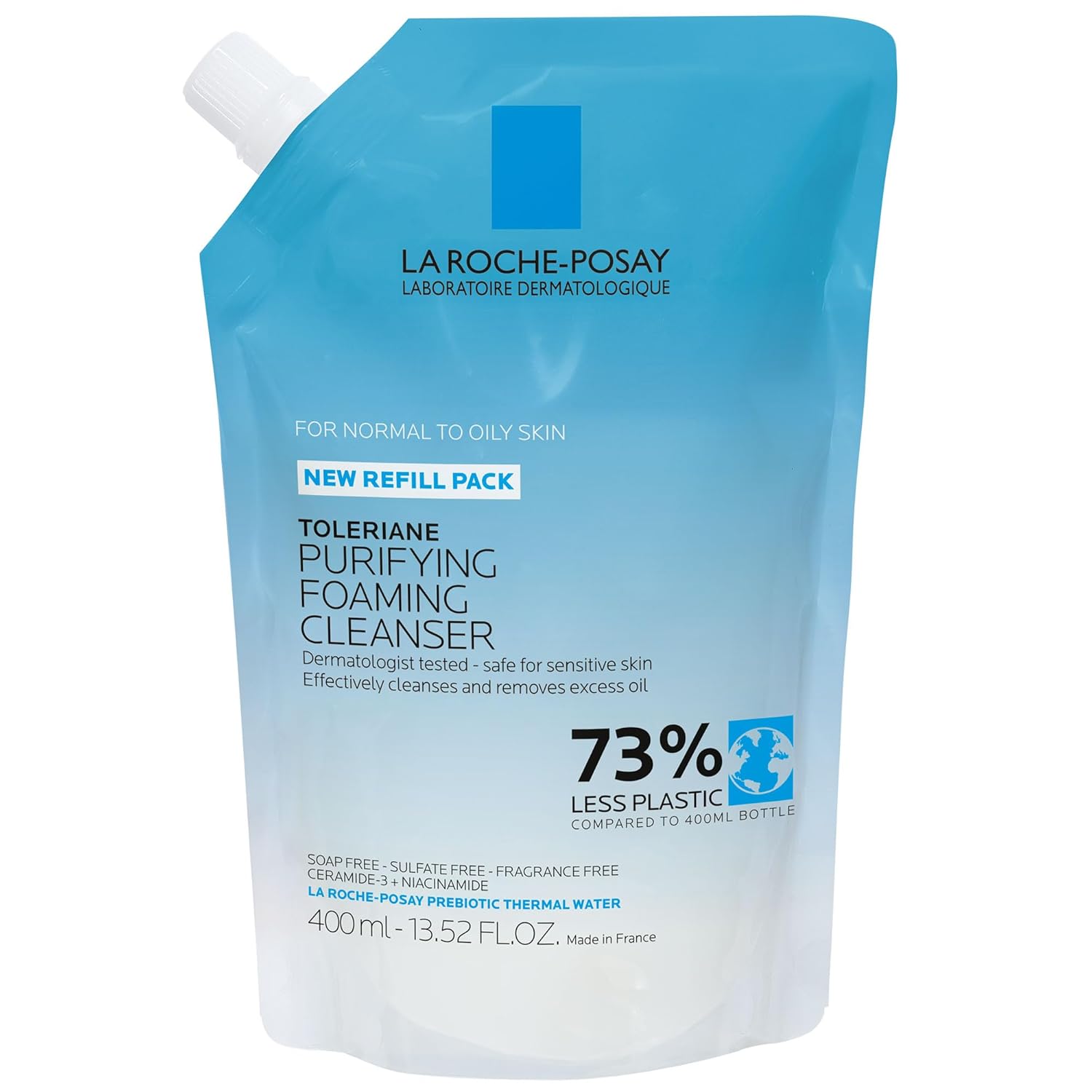 La Roche-Posay Toleriane Purifying Foaming Facial Cleanser, Oil Free Face Wash for Women & Men with Niacinamide + Ceramides, Pore Cleanser Safe For Sensitive Skin, Won’t Dry Out Skin, Soap Free