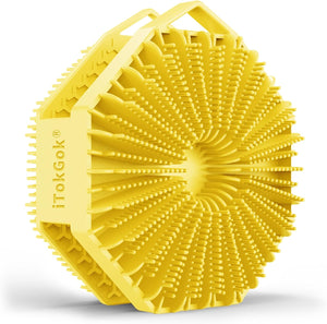 iTokGok® Premium 2-in-1 Silver-Infused Silicone Body Scrubber for Men, Double-Sided Design Body Brush Silicone Body Scrubber Exfoliating Body Brushes for All Skin, Lathers Well - Midnight Green