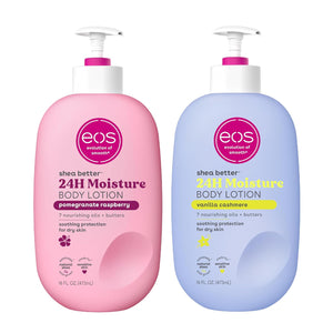 eos Shea Better Body Lotion- Vanilla Cashmere, 24-Hour Moisture Skin Care, Vegan, 16 fl oz