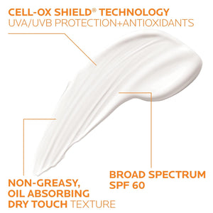La Roche-Posay Anthelios Clear Skin Dry Touch Sunscreen SPF 60 | Oil Free Sunscreen For Face | Oil Absorbing | Broad Spectrum SPF + Antioxidants | Non-Greasy | Oxybenzone Free | Travel Size