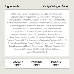 LAPCOS Collagen Sheet Mask, Firming Daily Face Mask with Collagen Peptides for Anti-Aging, Helps to Minimize Wrinkles, Restores Skin Elasticity & Firmness, Hydrating, Korean Beauty, 5-Pack