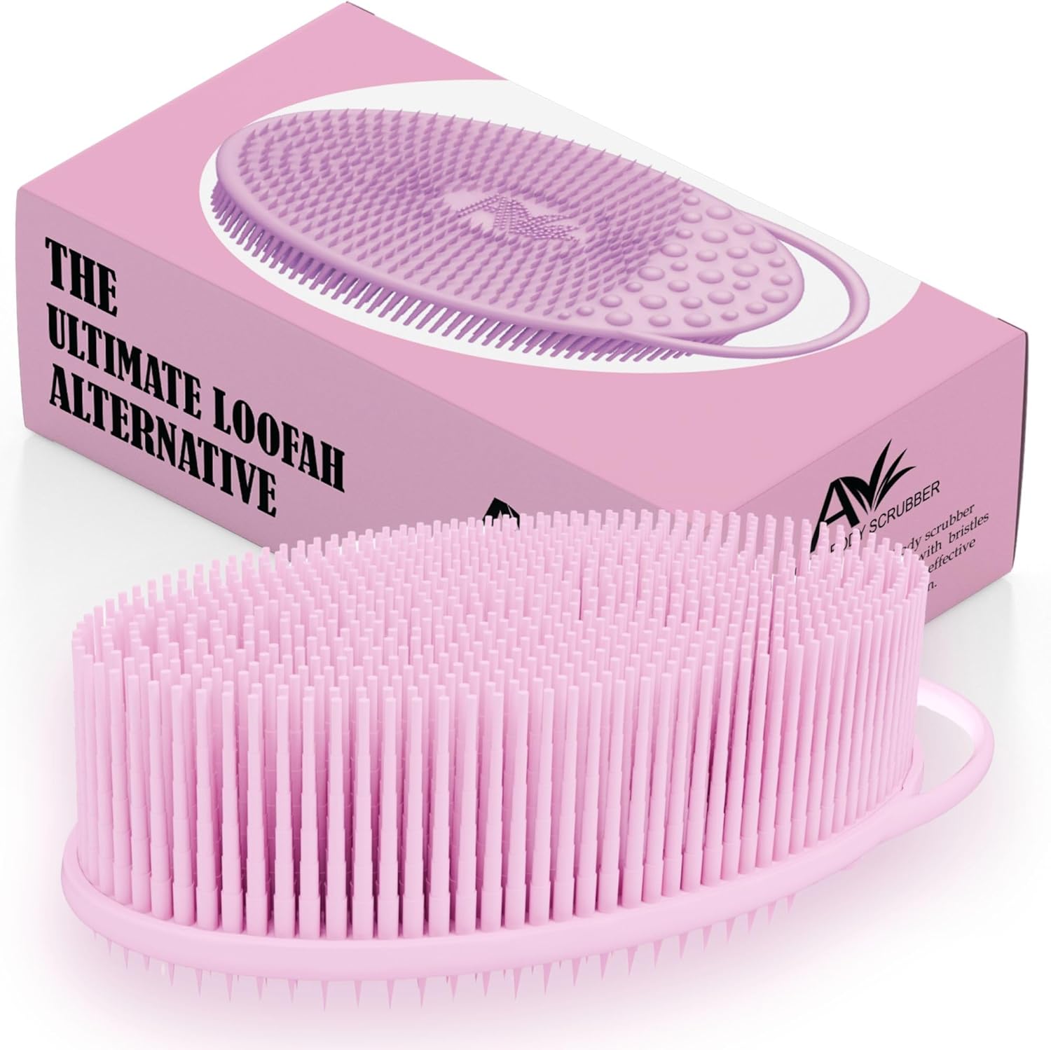 Avilana Silicone Body Scrubber – Dual-Sided Exfoliator for Men & Women, Gentle Loofah Alternative, Easy-to-Clean Silicone Shower Scrubber