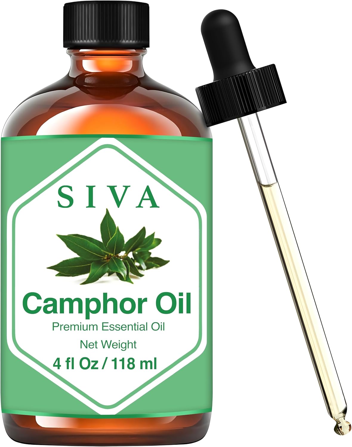 Siva Rosemary Essential Oil - 4 Fl Oz – Natural Rosemary Oil - for Diffuser, Face, Skin Care, Aromatherapy, Hair Care, Scalp and Body Massage - with Dropper