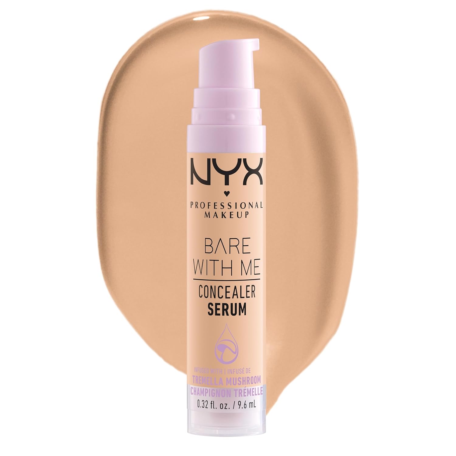 NYX PROFESSIONAL MAKEUP Bare With Me Concealer Serum, Concealer Makeup For Up To 24Hr Hydration - Beige