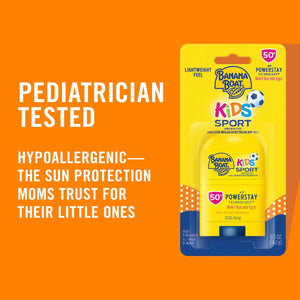 Banana Boat Sport Kids Sunscreen Stick SPF 50, 0.5oz | Travel Size Sunscreen for Kids, Childrens Sunblock SPF 50, Oxybenzone-Free, 0.5oz