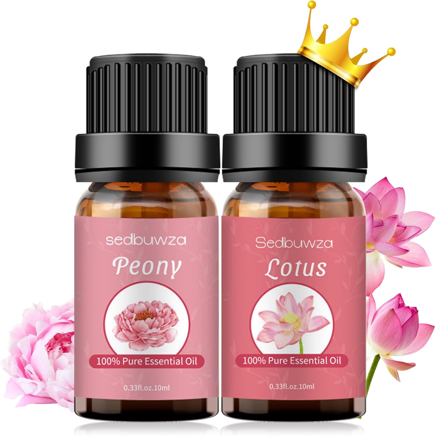 Sedbuwza Rose Essential Oil, 100% Pure Organic Rose Fragrance Oil for Diffuser, Humidifier, Soap, Candle, Perfume - 10ml
