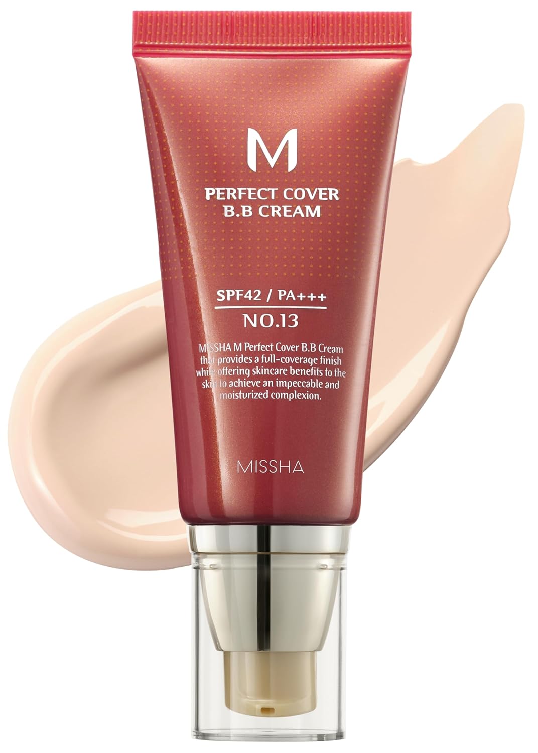 MISSHA M Perfect Cover BB Cream No.23 Natural Beige -Light/Medium with Cool/Neutral Undertone SPF 42 PA +++ 1.69 Fl Oz - Tinted Moisturizer with SPF