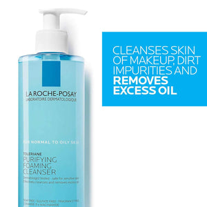 La Roche-Posay Toleriane Purifying Foaming Facial Cleanser, Niacinamide + Ceramides + Prebiotic Thermal Water, Oil Free Face Wash For Oily Skin, Pore Cleanser Safe For Sensitive Skin, Soap Free