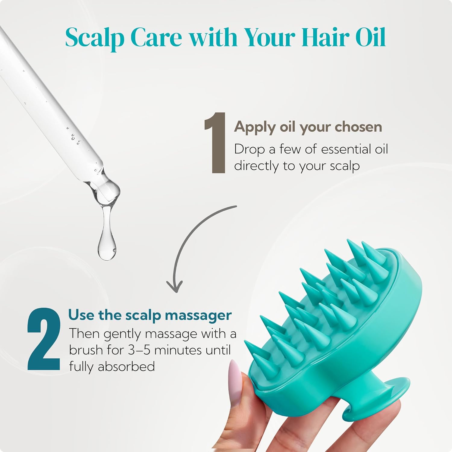 HEETA Hair Scalp Massager Shampoo Brush 2 Pack, Soft Silicone Bristles to Remove Dandruff, Waterproof Hair Scrubber for Both Wet Dry Hair, Suitable for Men & Women (Green & Black)