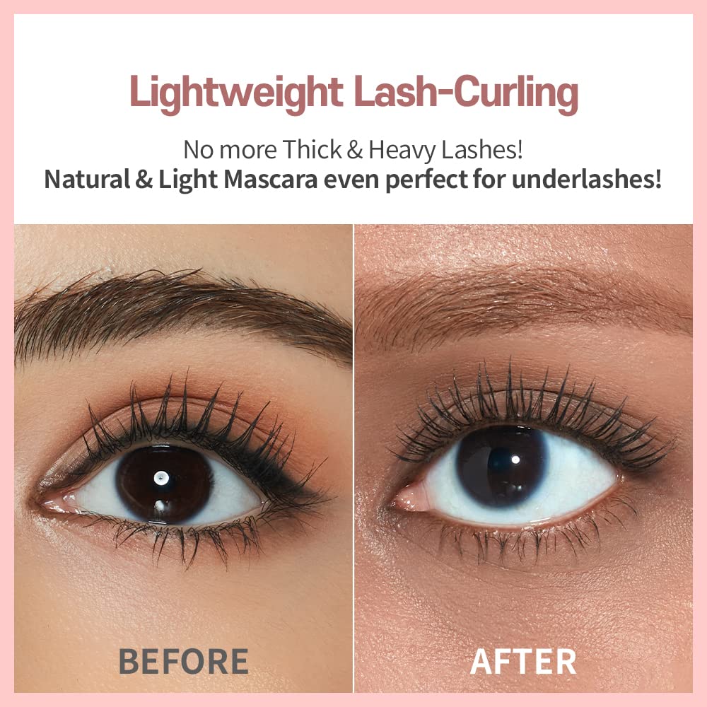 ETUDE Curl Fix Mascara #1 Black | A curl fix mascara that keeps fine eyelashes powerfully curled up for 24 hours by ETUDE's own Curl 24H Technology, Korean Makeup, Kbeauty, Perfect for Gift