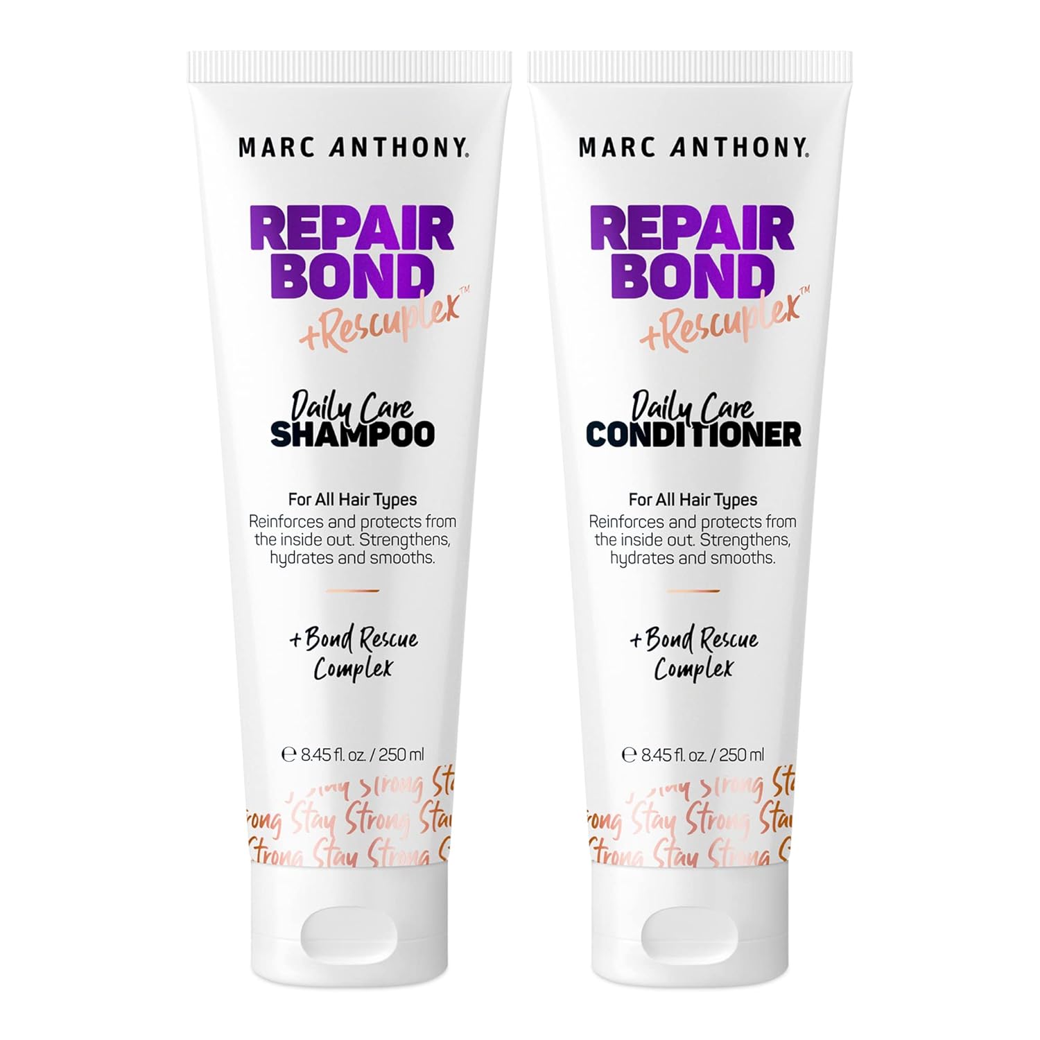 Marc Anthony Shampoo and Conditioner Set, Grow Long Biotin - Anti-Frizz Deep Conditioner For Split Ends & Breakage - Vitamin E, Caffeine & Ginseng for Curly, Dry & Damaged Hair