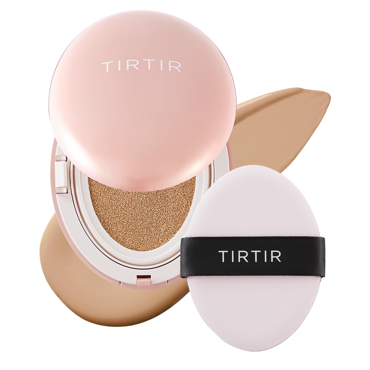 [*Mini Size*] TIRTIR All Cover Pink Cushion | Korean Cushion Foundation, (#23N Sand, 0.15 Fl Oz)
