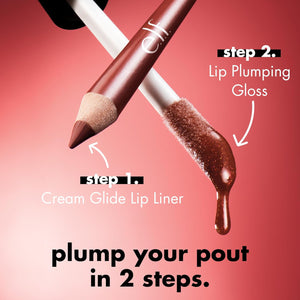 e.l.f. Lip Plumping Gloss, Soothes, Shimmer, Peach Bellini, 0.09 Ounce