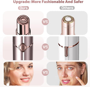 Facial Hair Removal for Women, Rechargeable Painless Facial Hair Remover for Face, Lip, Chin with a Velvet Bag