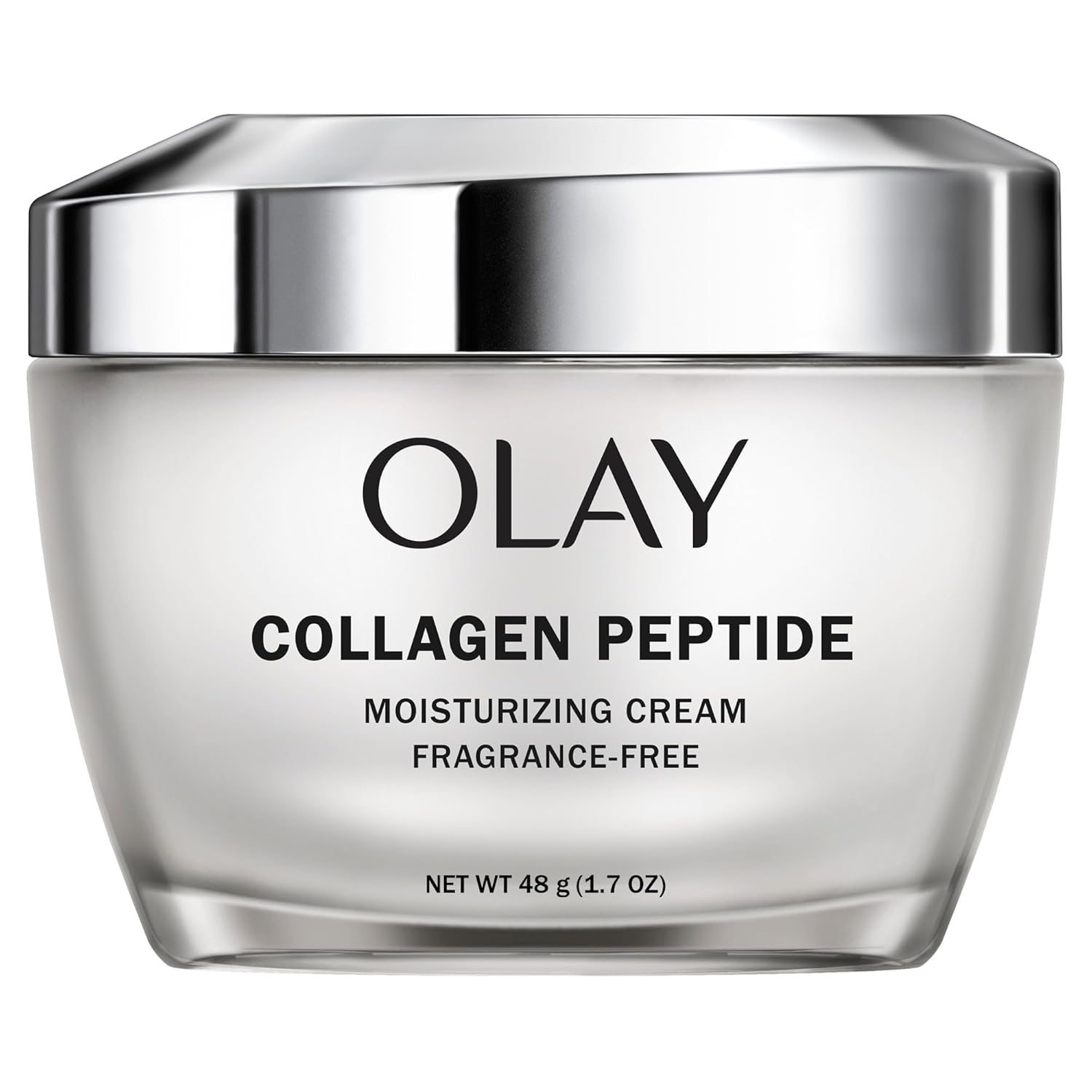 Olay Collagen Peptide Face Moisturizer, Firming Cream for Women, Fragrance-Free, Non-Greasy - Hydrating, Anti-Aging, Anti-Wrinkle, Smooth Fine Lines, Plumping Skin Care - Niacinamide, 1.7 Oz