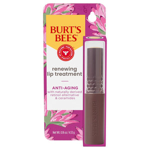 Burt's Bees Overnight Intensive Lip Treatment, 0.25 oz - Moisturizing, Restorative, Reduces Fine Lines, Vitamin E, Ceramides Oils, Leaping Bunny Certified, Compact Jar