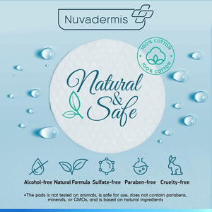 NUVADERMIS Glycolic Acid Pads - 35% Glycolic Acid Peel Pads - Exfoliating Facial Peel for Natural Skin Resurfacing, Blackheads, Dark Spots, and Acne - Sensitive Skin Safe - 60 Double-Sided